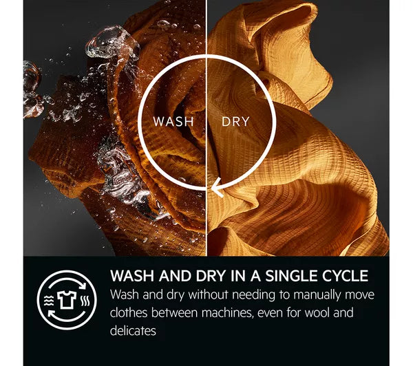 AEG 7000 Series LWR7195M4B 9 kg Washer Dryer - White