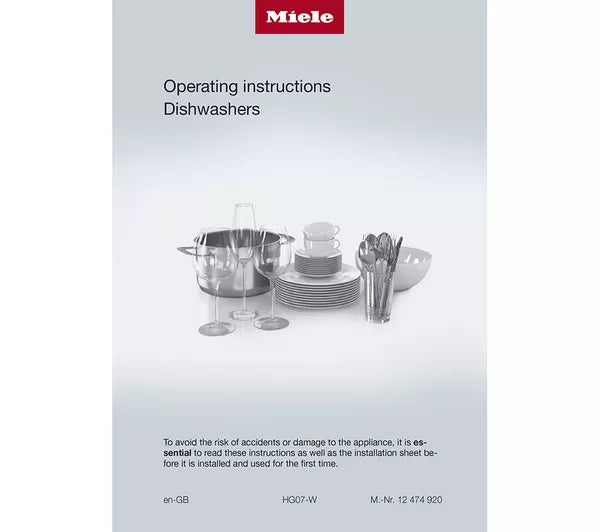 Lavavajillas MIELE AutoDos G7600 SC de tamaño completo con WiFi - Blanco