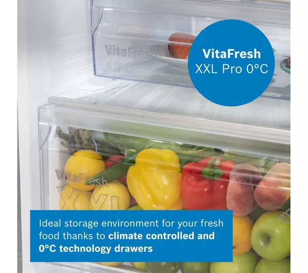 BOSCH Series 4 KGN392LAFG 70/30 Fridge Freezer - Stainless Steel