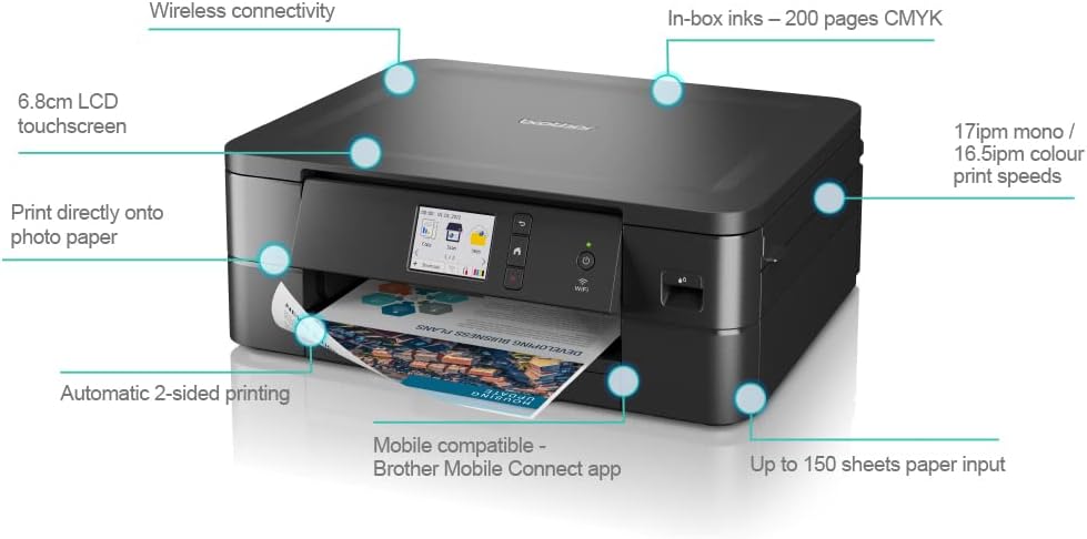 Impresora inalámbrica a color 3 en 1 Brother DCP-J1140DW
