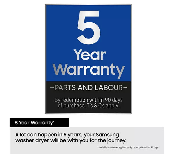 SAMSUNG Series 5 EcoBubble WD80TA046BX/EU 8 kg Washer Dryer