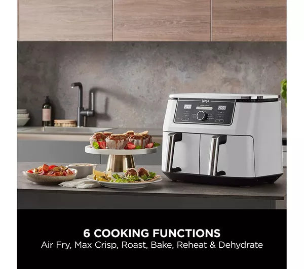 Ninja Foodi MAX Fritadeira de ar de zona dupla AF400UKWH