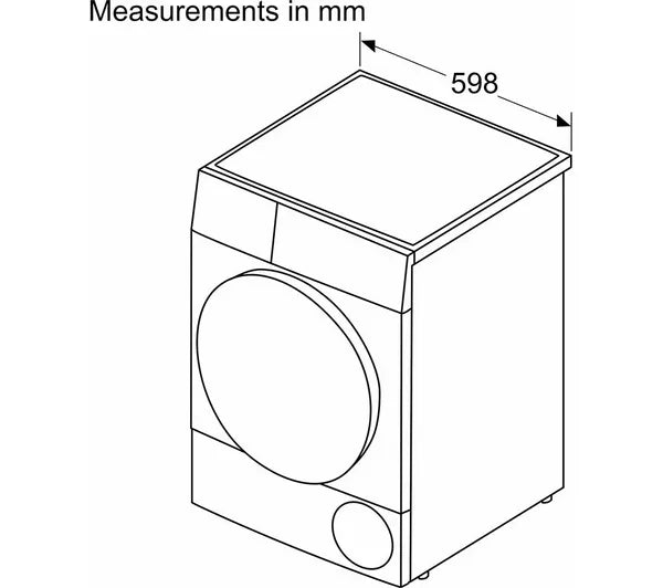 Secador de roupa com bomba de calor BOSCH Series 6 WQG24509GB 9 kg - Branco