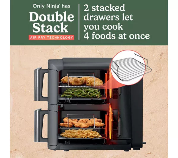 Freidora de aire Ninja Double Stack XL de 9,5 l SL400UK