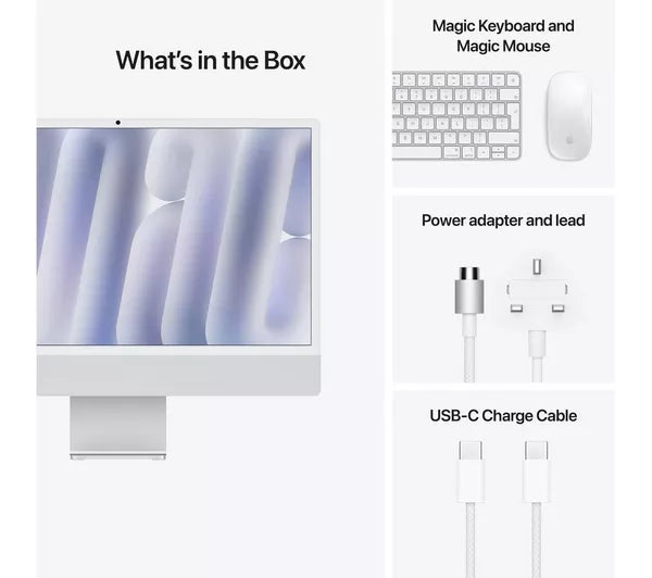APPLE iMac 4.5K 24" (2024) - M4, Prata