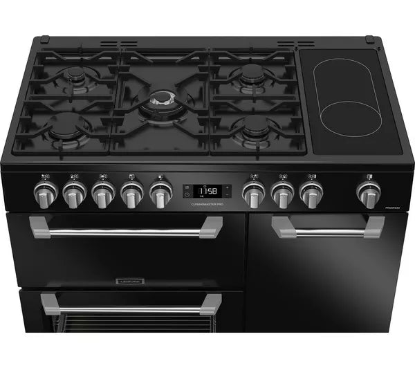 Cocina de doble combustible LEISURE PR100F530K de 100 cm - Negra