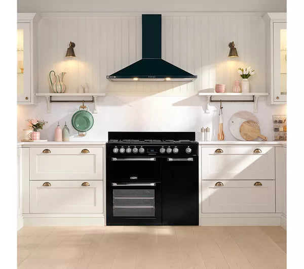 Cocina de doble combustible LEISURE PR100F530K de 100 cm - Negra