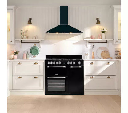 Cocina de doble combustible LEISURE PR100F530K de 100 cm - Negra