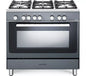 Cocina de doble combustible KENWOOD CK306SL de 90 cm - Gris pizarra y cromo