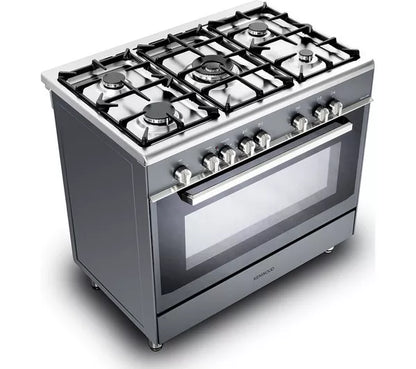 Cocina de doble combustible KENWOOD CK306SL de 90 cm - Gris pizarra y cromo