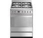 Cocina de doble combustible SMEG SUK61MX9 de 60 cm - Acero inoxidable
