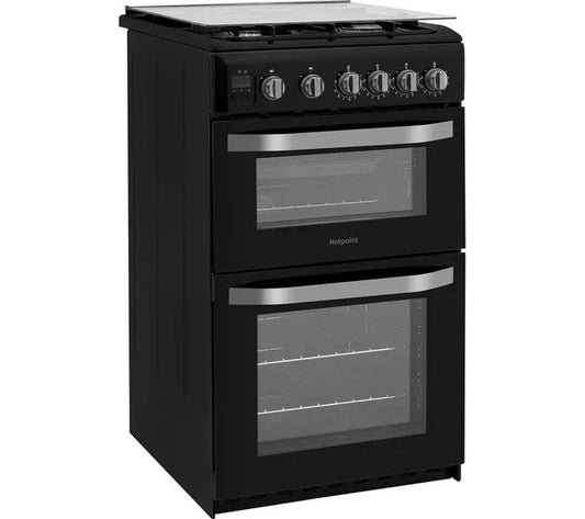 Cocina de gas Hotpoint HD5G00CCBK/UK de 50 cm - Negra