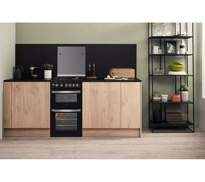 Cocina de gas Hotpoint HD5G00CCBK/UK de 50 cm - Negra
