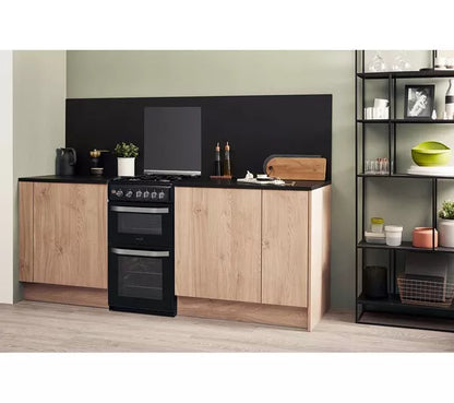 Cocina de gas Hotpoint HD5G00CCBK/UK de 50 cm - Negra