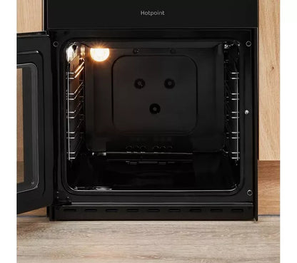 Cocina de gas Hotpoint HD5G00CCBK/UK de 50 cm - Negra