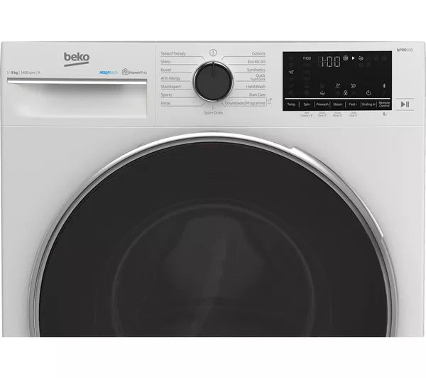 Beko Pro AquaTech B5W51041AW Bluetooth 10 kg 1400 Spin Washing Machine – White