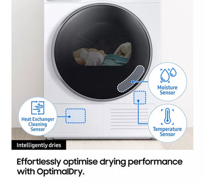 Samsung Series Bespoke Series 8 AI Energy DV90BB9445GH/S1 Secadora de roupa com bomba de calor de 9 kg com WiFi - Branco