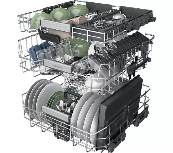 HOTPOINT Hydroforce H8I HP42 L UK Máquina de lavar louça totalmente integrada de tamanho normal