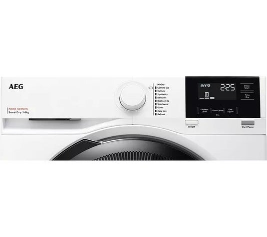 Secadora de ropa con bomba de calor AEG serie 7000 TR718L4B de 8 kg - Blanca