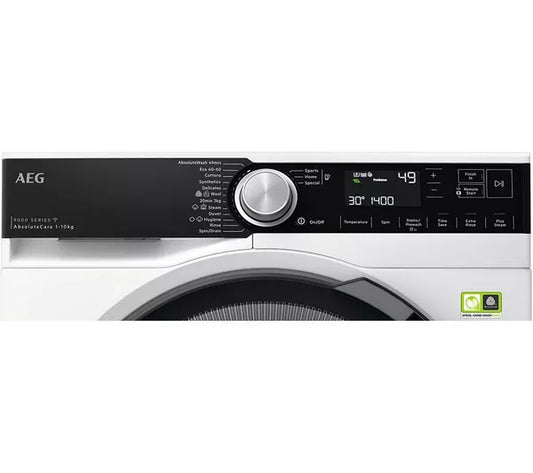 Lavadora AEG 9000 AbsoluteCare LFR95146WS con WiFi, 10 kg, 1400 rpm