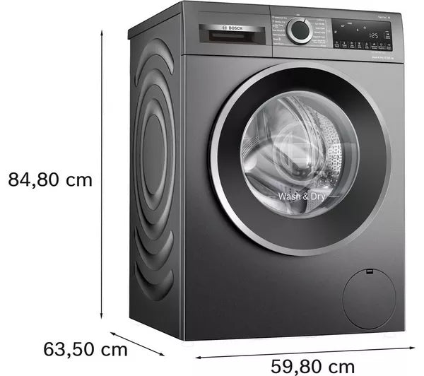 Lavadora secadora BOSCH Serie 6 WNG254R1GB de 10,5 kg - Grafito