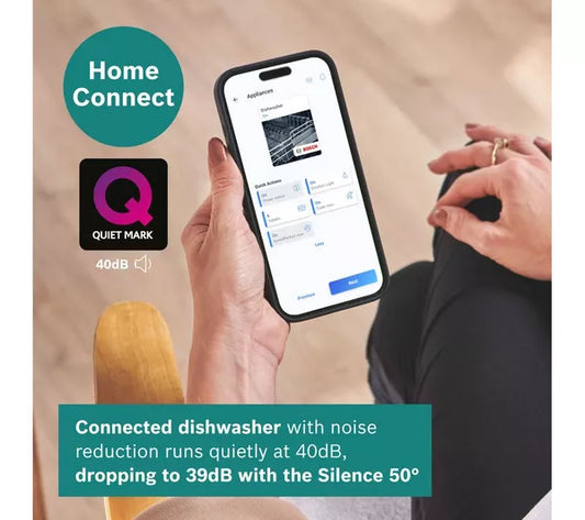 BOSCH Série 6 PerfectDry SMS6ZCW10G Máquina de lavar louça de tamanho normal com WiFi - Branco