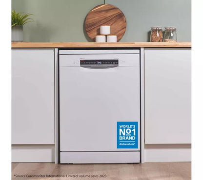 Lavavajillas Bosch Serie 6 PerfectDry SMS6ZCW10G de tamaño completo con WiFi - Blanco