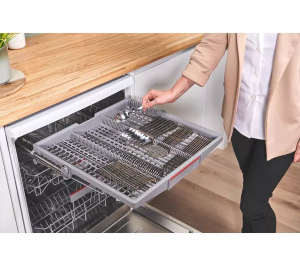 Lavavajillas Bosch Serie 6 PerfectDry SMS6ZCW10G de tamaño completo con WiFi - Blanco