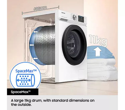 Samsung Bespoke Series 8 AI Energy + QuickDrive WW11DB8B95GBU1 Máquina de lavar roupa com capacidade para 11 kg e 1400 centrifugações, com WiFi