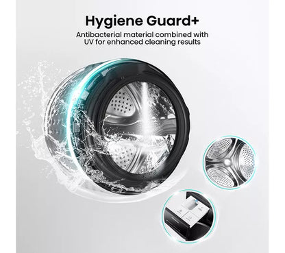 Hisense 7S Series Auto Dosing WF7S1247BB AI WiFi-enabled 12 kg 1400 Spin Máquina de lavar roupa – Preto