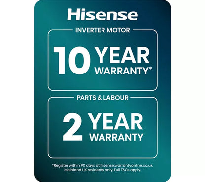 Hisense 7S Series Auto Dosing WF7S1247BB AI WiFi-enabled 12 kg 1400 Spin Máquina de lavar roupa – Preto