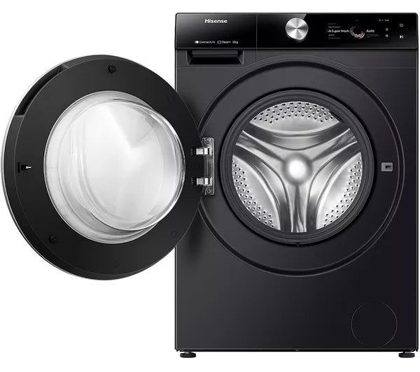 Hisense 7S Series Auto Dosing WF7S1247BB AI WiFi-enabled 12 kg 1400 Spin Máquina de lavar roupa – Preto