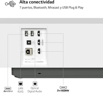 Proyector LG CineBeam HU715QW de alcance ultracorto 4K UHD