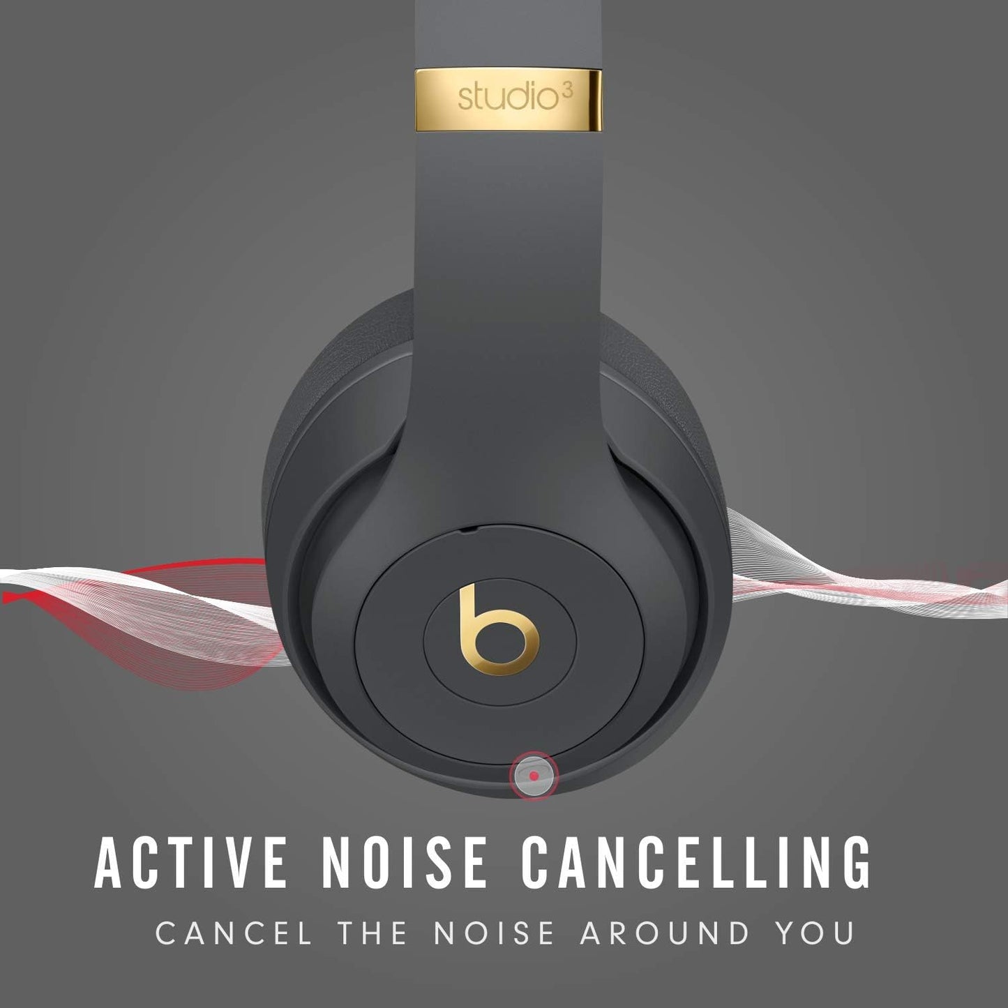 Fones de ouvido supra-auriculares sem fio Beats Studio 3 com cancelamento de ruído