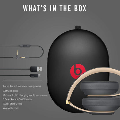 Fones de ouvido supra-auriculares sem fio Beats Studio 3 com cancelamento de ruído