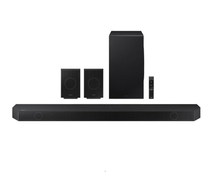 Barra de sonido Samsung Q990D de 11 canales y 1.4 canales con altavoz trasero y audio inalámbrico Dolby Atmos - 2024