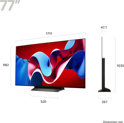 LG OLED77C45LA 77-Inch OLED evo 4K UHD Smart TV - 2024