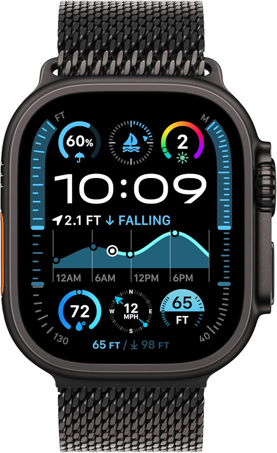 Apple Watch Ultra 2 Titanium Smart Watch - GPS + Cellular - 49mm Milanese Loop