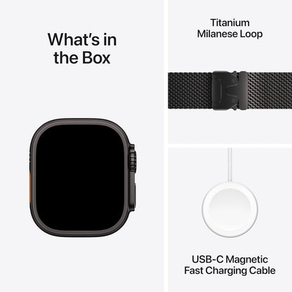 Apple Watch Ultra 2 Titanium Smart Watch - GPS + Cellular - 49mm Milanese Loop