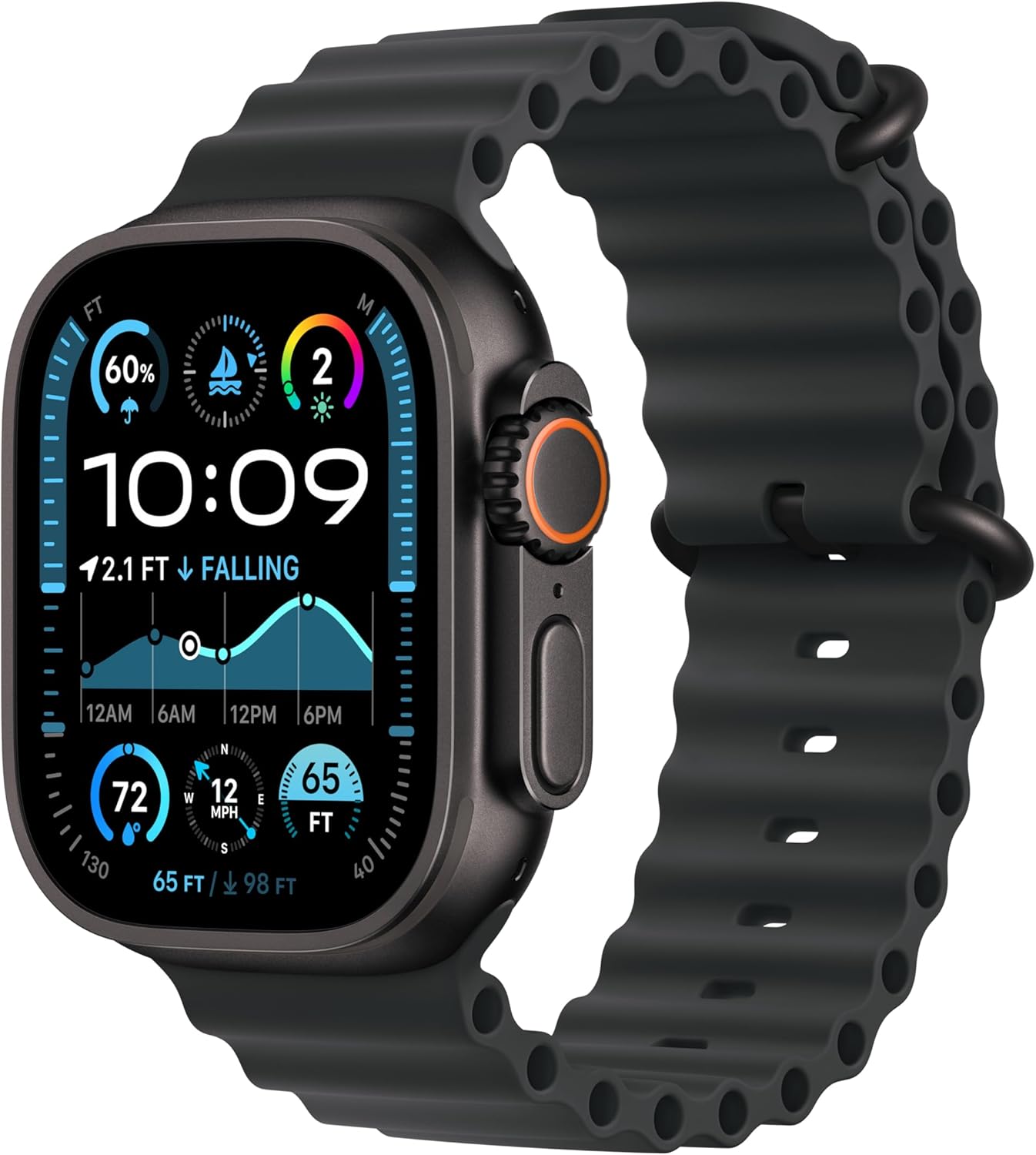 Apple Watch Ultra 2 Titanium Smart Watch - GPS + Cellular - 49mm Ocean Band