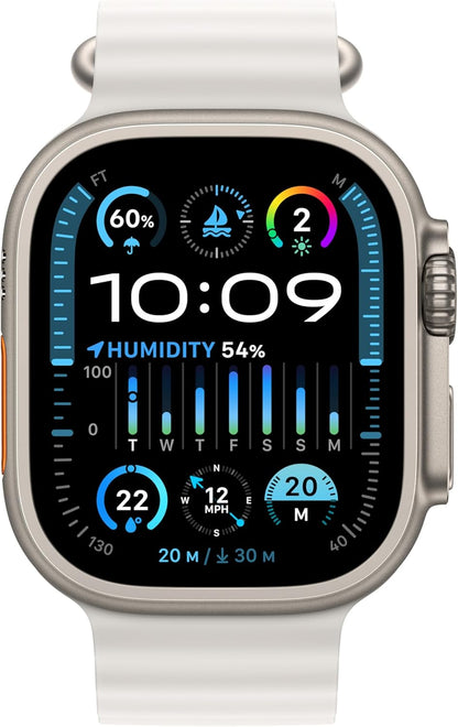 Apple Watch Ultra 2 Titanium Smart Watch - GPS + Cellular - 49mm Ocean Band