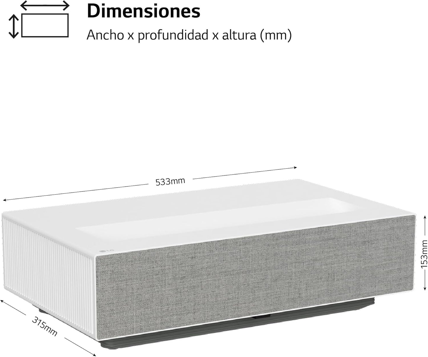Proyector LG CineBeam HU715QW de alcance ultracorto 4K UHD