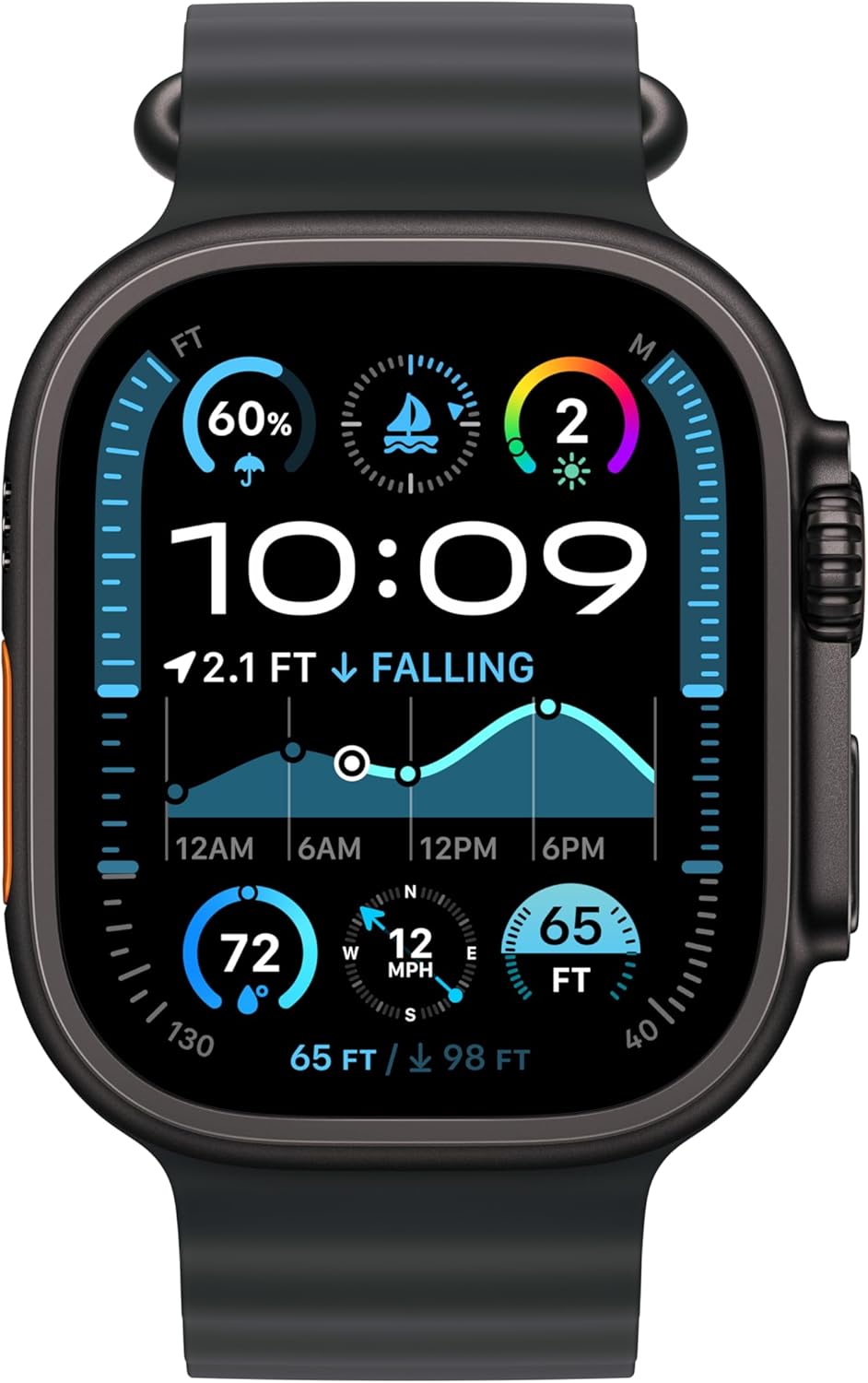Apple Watch Ultra 2 Titanium Smart Watch - GPS + Cellular - 49mm Ocean Band