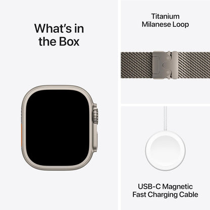 Apple Watch Ultra 2 Titanium Smart Watch - GPS + Cellular - 49mm Milanese Loop