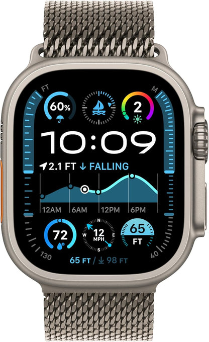 Apple Watch Ultra 2 Titanium Smart Watch - GPS + Cellular - 49mm Milanese Loop