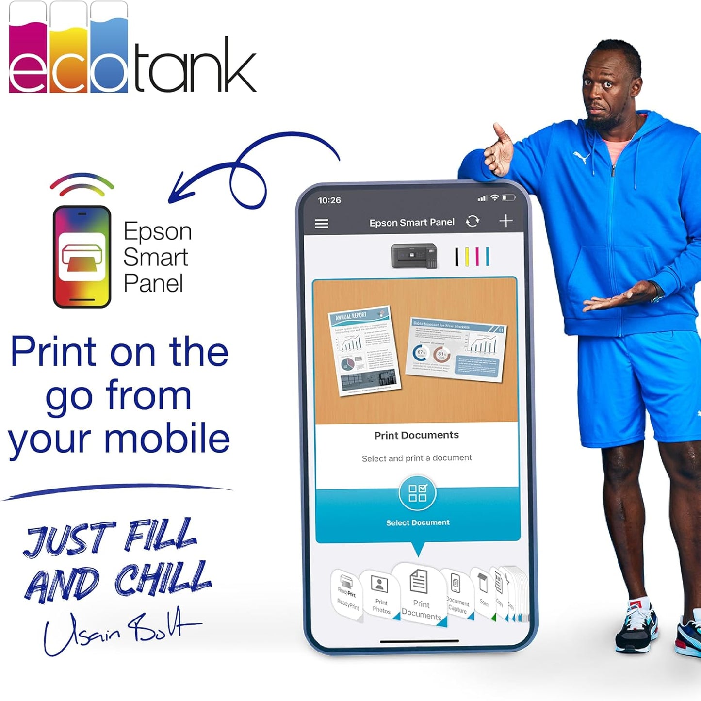 Epson EcoTank ET-3850 A4 Multifunction Wi-Fi Ink Tank Printer