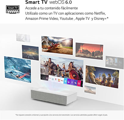 Proyector LG CineBeam HU715QW de alcance ultracorto 4K UHD