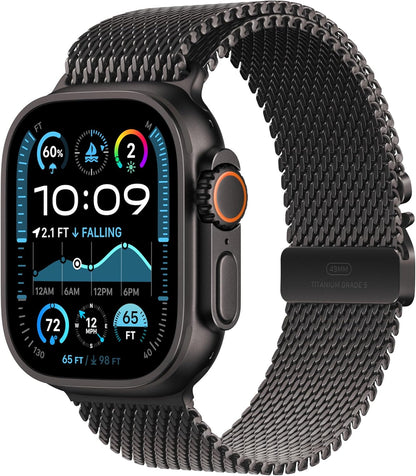 Apple Watch Ultra 2 Titanium Smart Watch - GPS + Cellular - 49mm Milanese Loop