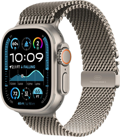 Apple Watch Ultra 2 Titanium Smart Watch - GPS + Cellular - 49mm Milanese Loop