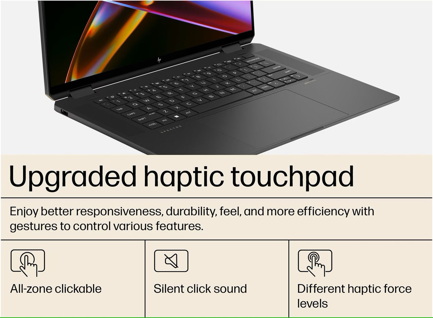 HP Spectre x360 16" Laptop OLED Touchscreen Conversível, Core™ Ultra 7 - Preto 